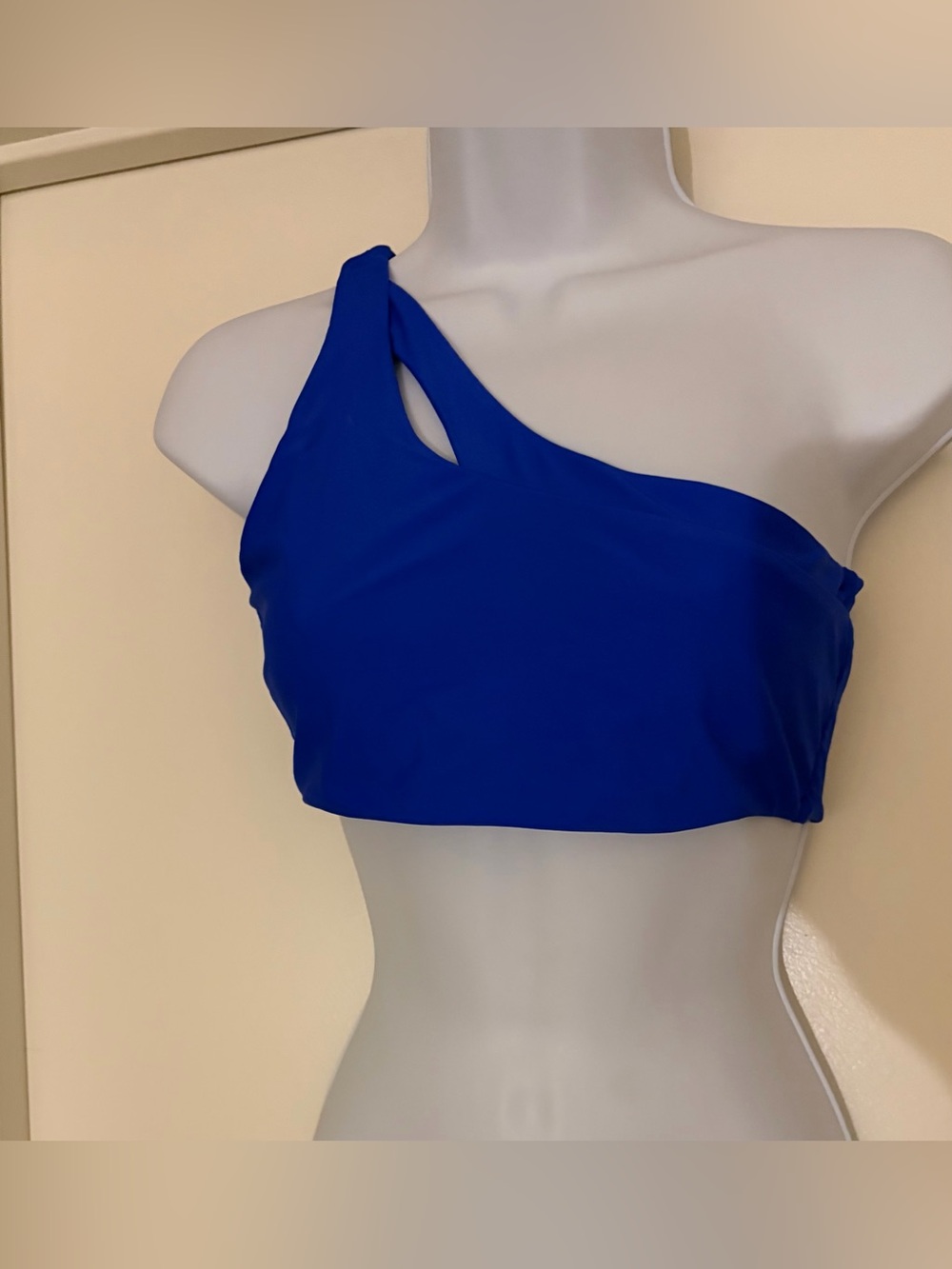 One-Shoulder Blue workout top